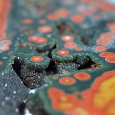 An amazing Ocean Jasper specimen photo from Ashley Rosenn at Northwoods Hobbyist