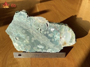 1 side polished slab, 25x14x1.3cm, 796g